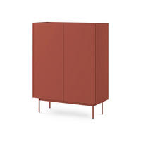 KOMMODE Bema Keramikrot - Rostfarben, Holzwerkstoff (97/122/37cm) - Pillovely