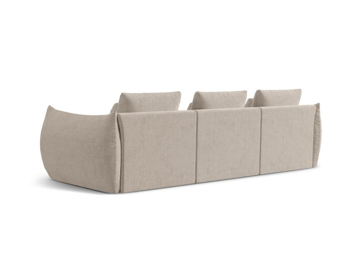 SOFA modular Bloom aus strukturiertem Stoff dunkelbeige 4 Sitzplätze - Mokka, Textil (106/95/332cm) - Micadoni