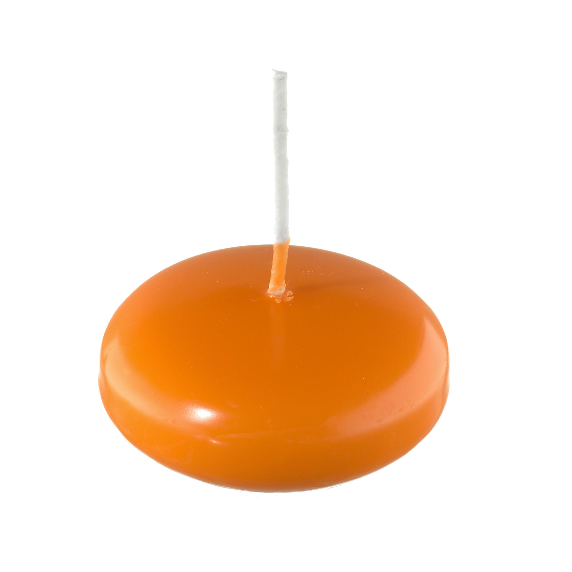 SCHWIMMKERZEN Mandarin 24 x Ø 60 mm, 20 Stück - Orange, Paraffin (6/2.4/2.4cm) - Kopschitz Kerzen