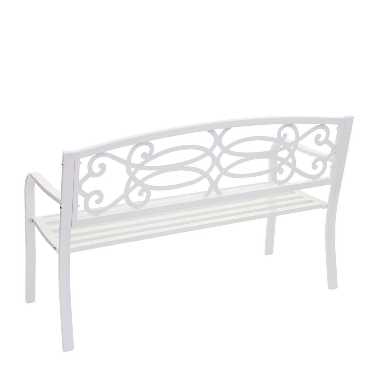 GARTENBANK Weiß - Weiß, Metall (127/87/58cm) - MCW