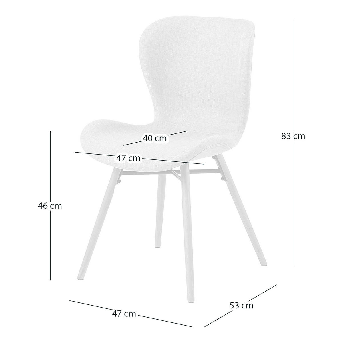 POLSTERSTUHL - Beige/Buchefarben, Textil (47/83/53cm) - home24