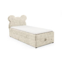 BOXBETT TEDDY 100/200 Cord-Samt Ecru H3 - Ecru, Holz/Holzwerkstoff (100/200cm) - Deine Möbel 24