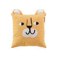 DEKOKISSEN mit Ohren für Kinder Etoiline 40/40/3 cm - Gelb, Naturmaterialen (40/40cm) - Douceur d´intérieur