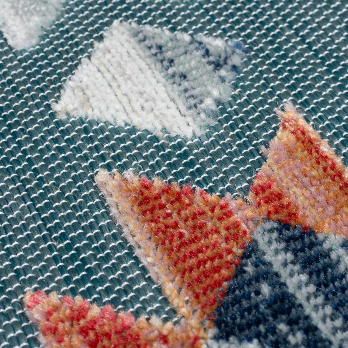 OUTDOOR Teppich Boho Orientalisch, Terrasse schmutzabweisend Blau Rechteckig 160x230 - Blau, Textil (160/230cm) - KADIMA DESIGN