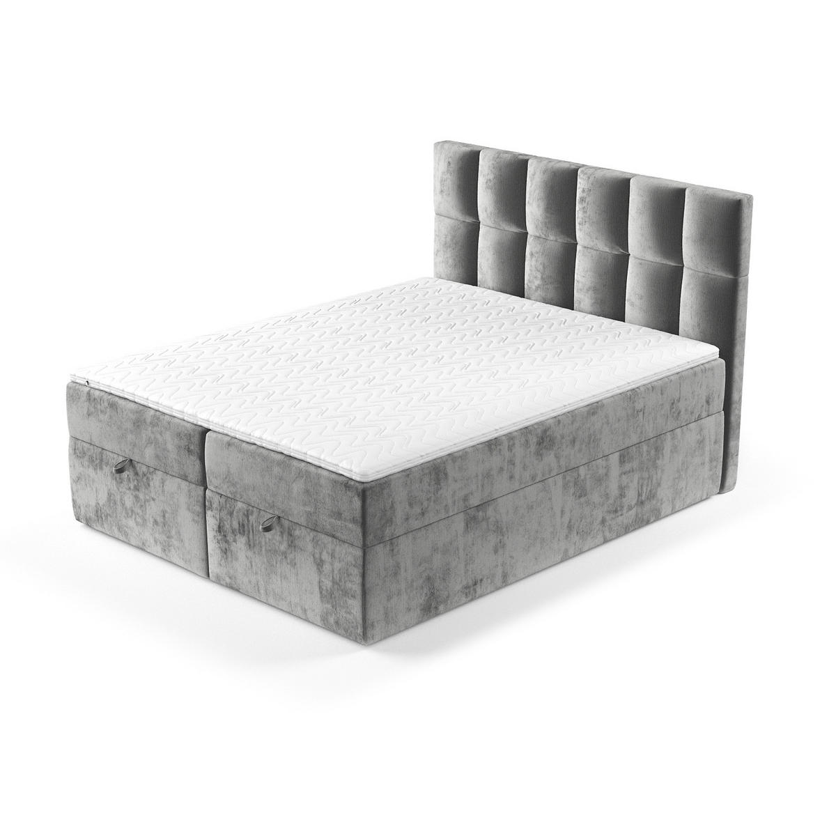 BOXBETT Essence Grau 160/200 cm - Schwarz/Grau, Holz/Holzwerkstoff (160/200cm) - Maison de Reve
