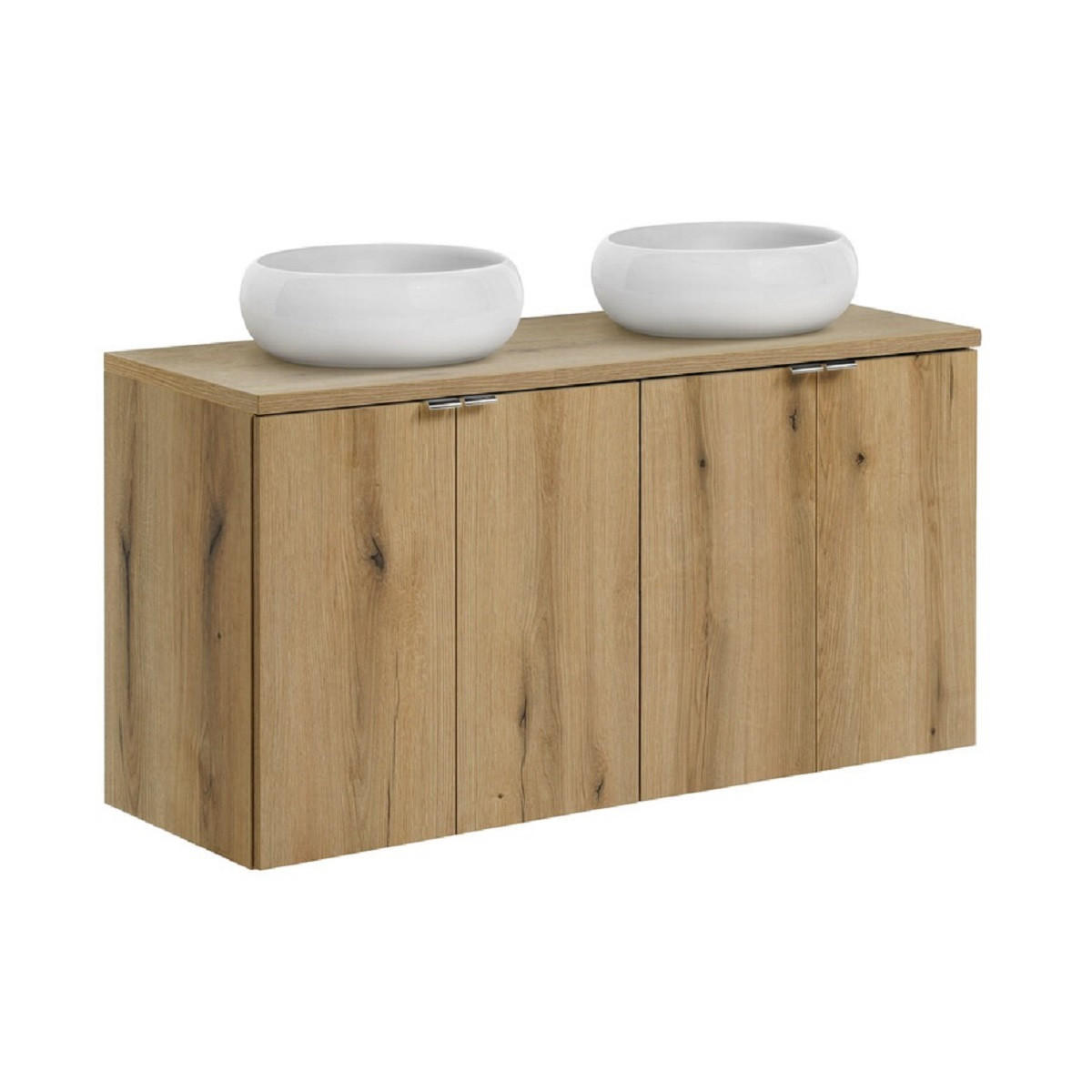 Milaros Markt Waschtischkombi Eiche Wotan 120x57x40 cm