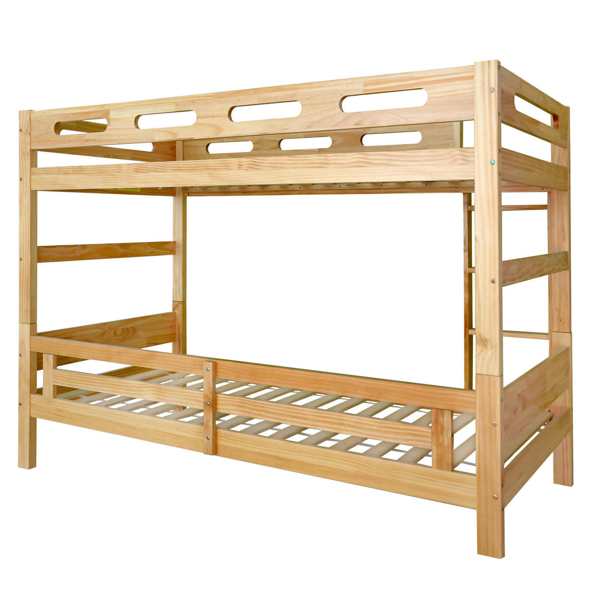 ETAGENBETT 90/200 cm & 90/200 cm in Natur aus Kiefer Massivholz, teilbar - Naturfarben, Holz/Holzwerkstoff (90/200cm) - WISHDOR