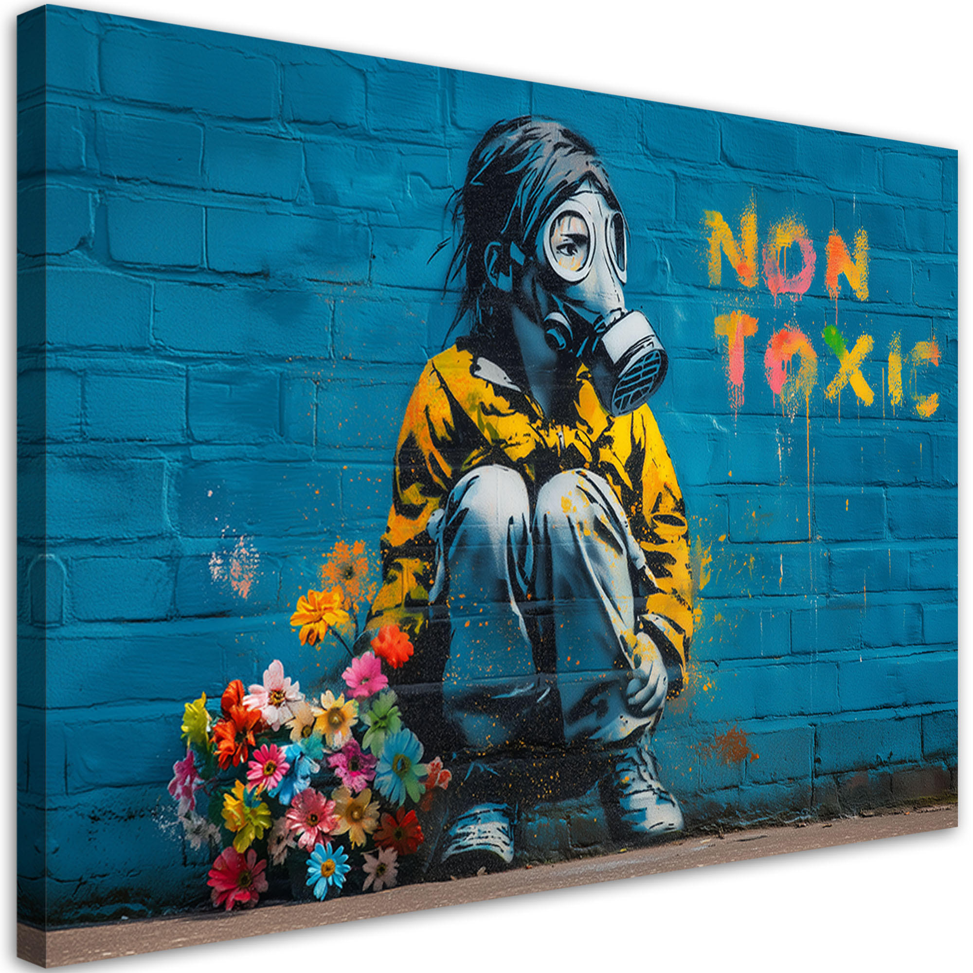Feeby Leinwandbild Blau 120x80 cm
