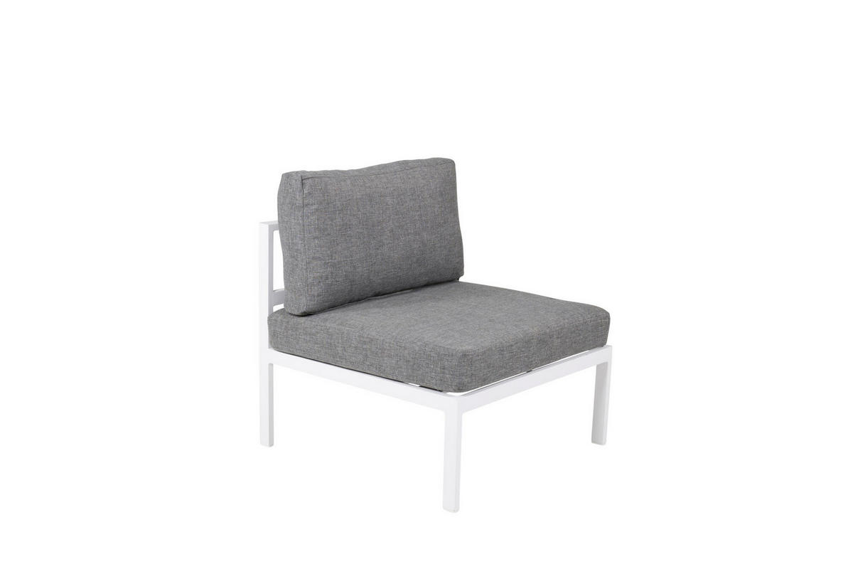 LOUNGSESSEL COPACABANA Weiß 70x74x66 cm - Weiß, Metall (70/66/74cm) - FURNLUX
