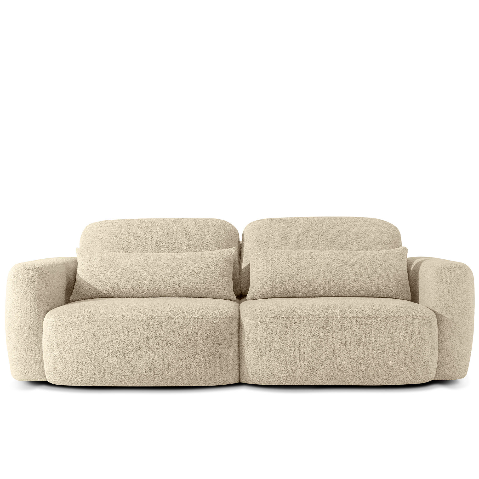 SOFA 3 ELOSA - Beige, Holz/Textil (245/85/115cm) - KONSIMO®