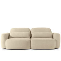 SOFA 3 ELOSA - Beige, Holz/Textil (245/85/115cm) - KONSIMO®