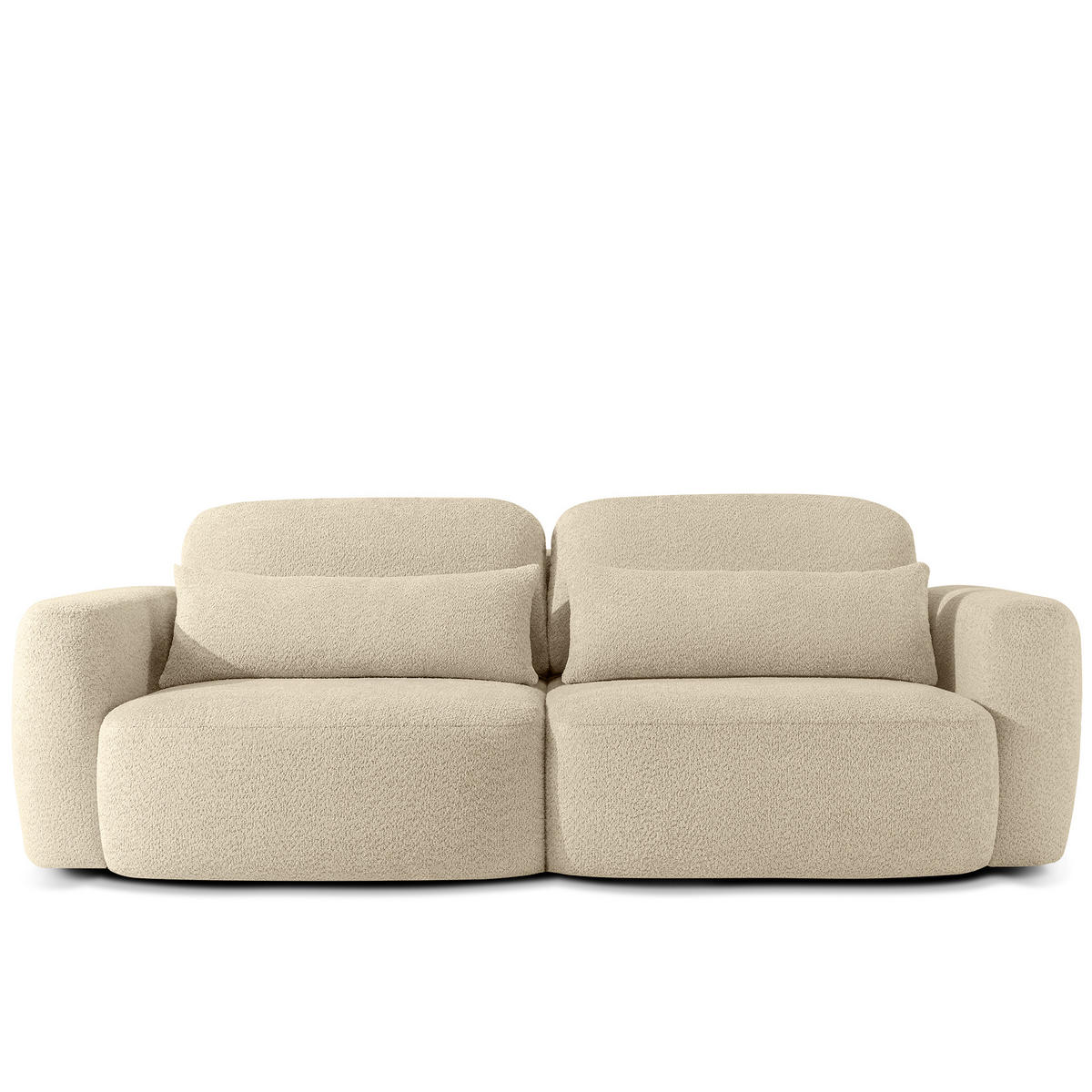 SOFA 3 ELOSA - Beige, Holz/Textil (245/85/115cm) - KONSIMO®