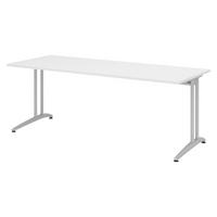 SCHREIBTISCH Serie-B 80/200/74 cm in Weiß - Weiß, Holzwerkstoff (80/200/74cm) - bümö