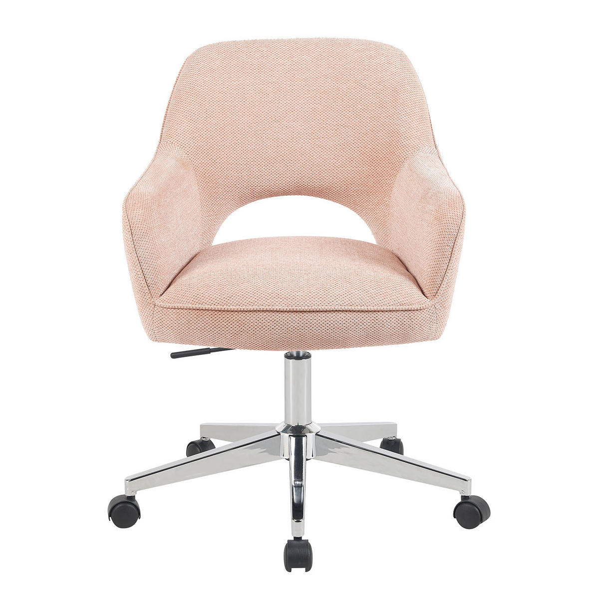 BÜROSTUHL Mika-Faro - Chromfarben/Rosa, Textil/Metall (60/84/65cm) - DUBI Möbel