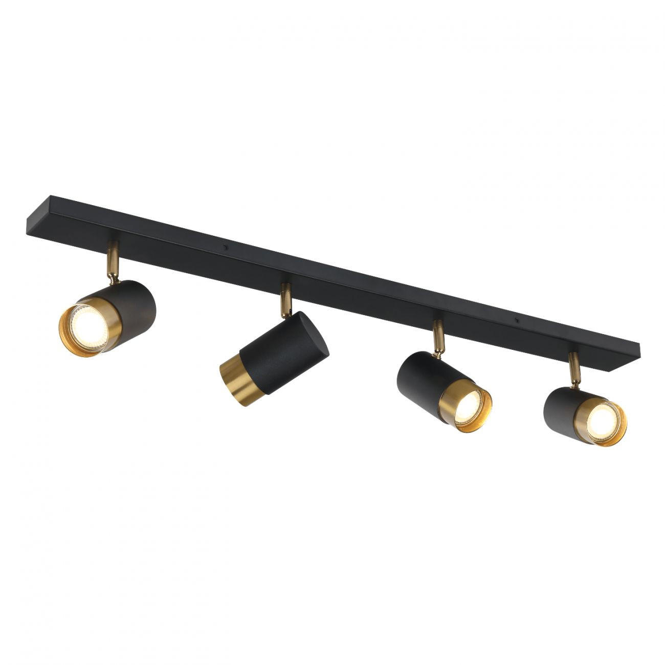 DECKENLEUCHTE Pozzo, Schwarz und gold, 80cm - Goldfarben, Metall (80/6/12.5cm) - KOSILUM