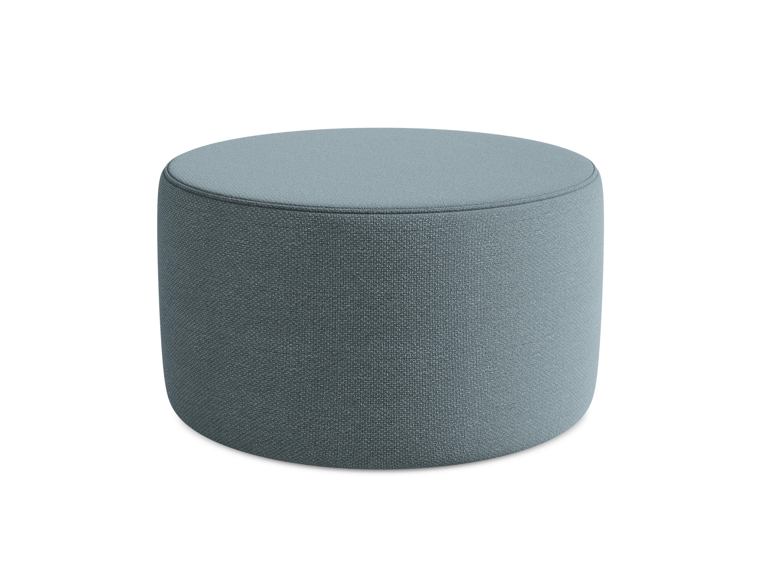 POUF Bouclé Stoff Blau - Blau/Blaugrau, Kunststoff/Textil (81/46/81cm) - Makamii