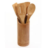 KÜCHENZUBEHÖR-SET Bambus 5-teilig 9/9/30 cm - Braun, Naturmaterialien (9/32/9cm) - 5five Simply Smart