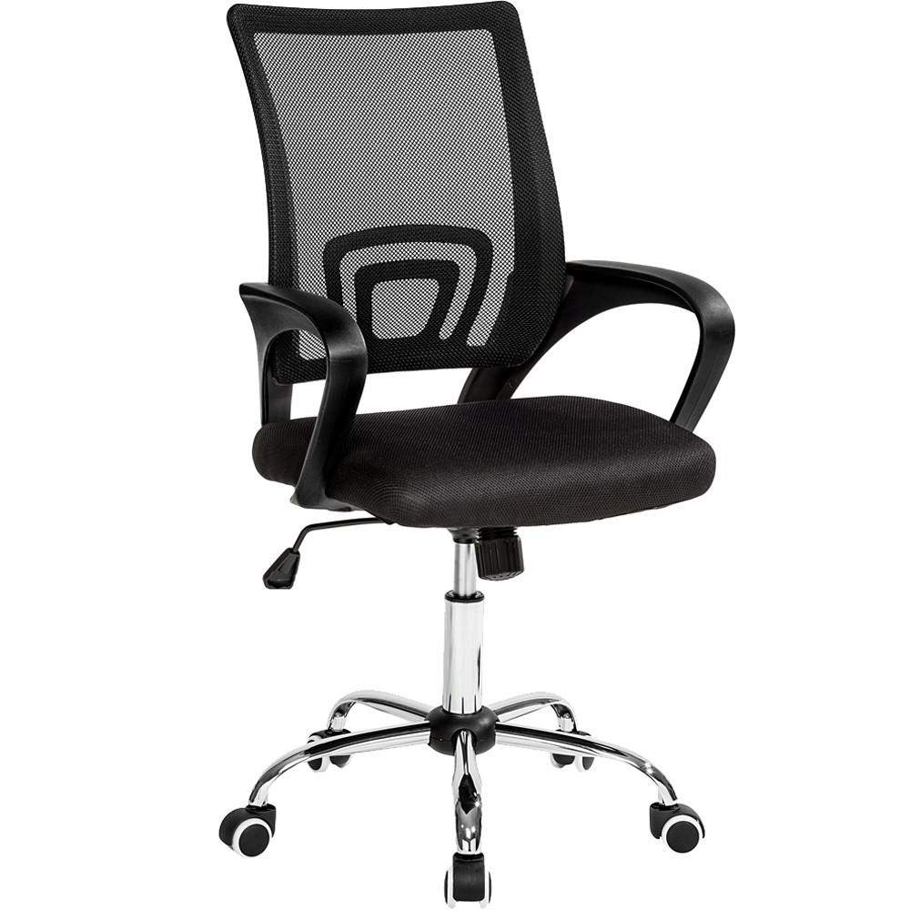 BÜROSTUHL Marius, stufenlos höhenverstellbar, schwarz - Schwarz, Textil (52/100/56cm) - tectake