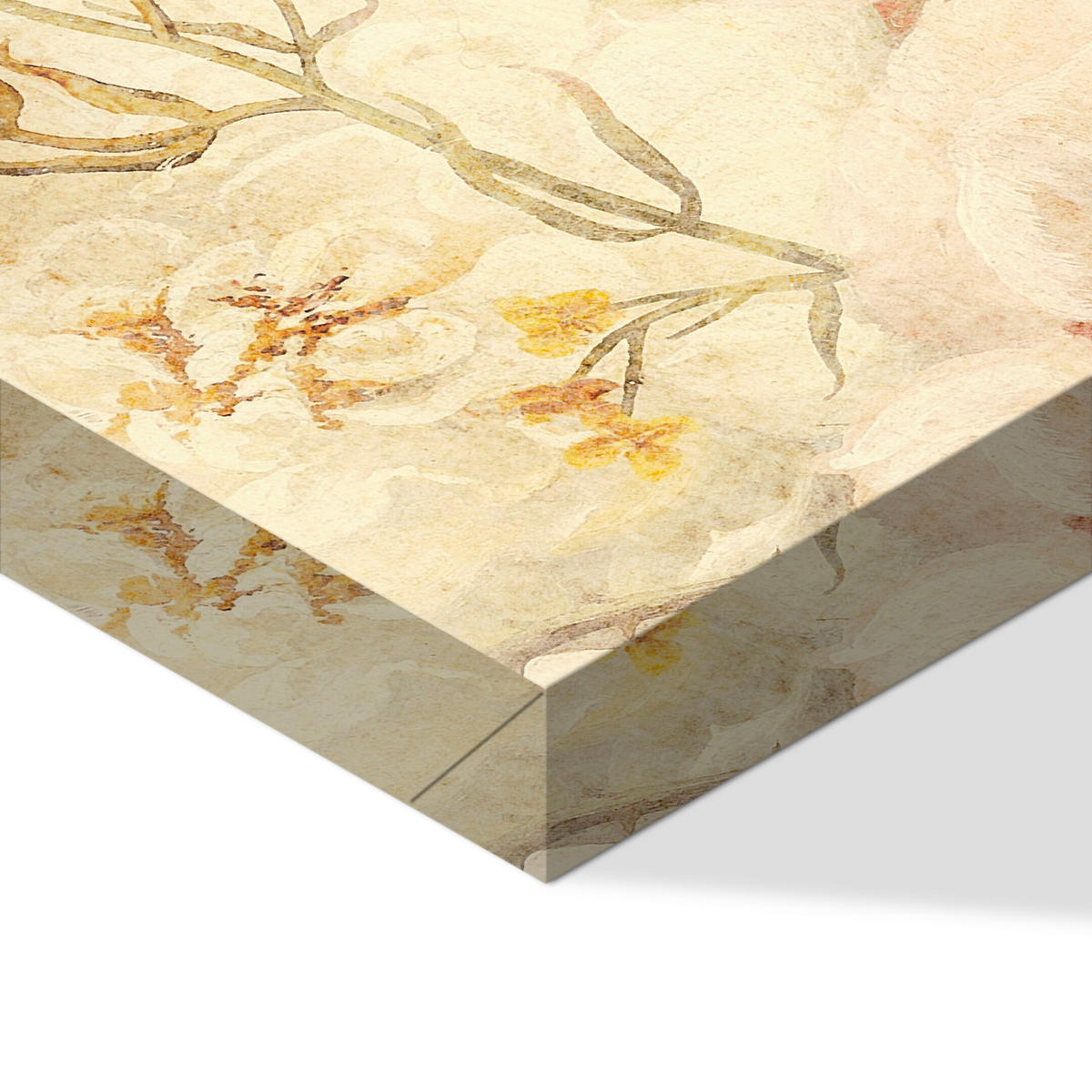 LEINWANDBILD Magnolie 90x60 cm - Multicolor, Holz (90/60cm) - LUMASOUL