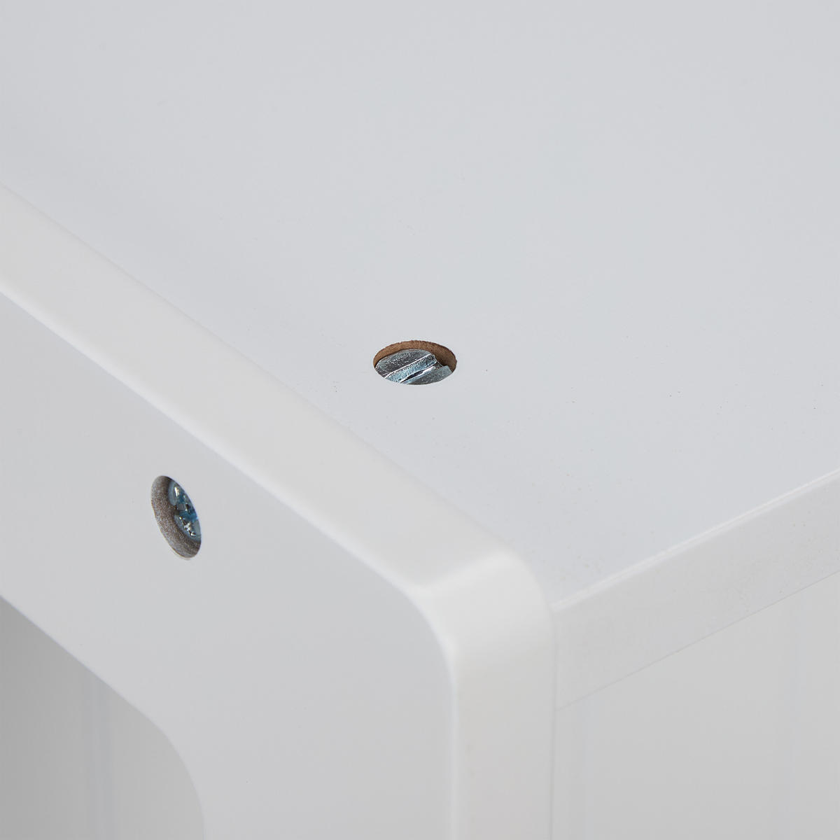 SITZHOCKER - Weiß, Holzwerkstoff (30/30/30cm) - Relaxdays