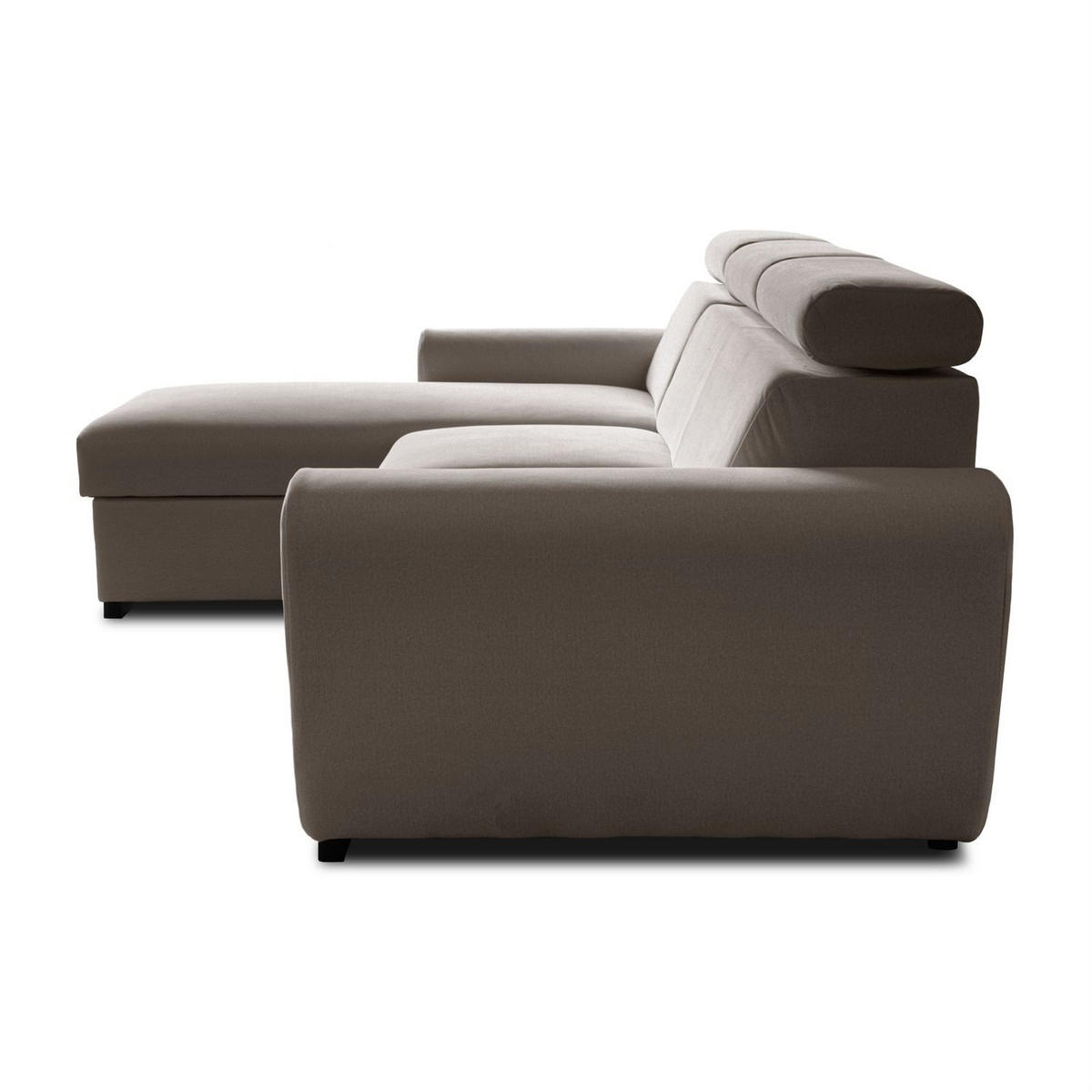 ECKSOFA FALCO mit Schlaffunktion Elli 28 - Grau, Textil (253/174cm) - Lookway