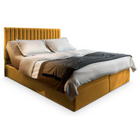 BOXBETT MURLO 140x200 cm mit Matratze und Topper - Gelb - Gelb, Holz (140/200cm) - MASSENO
