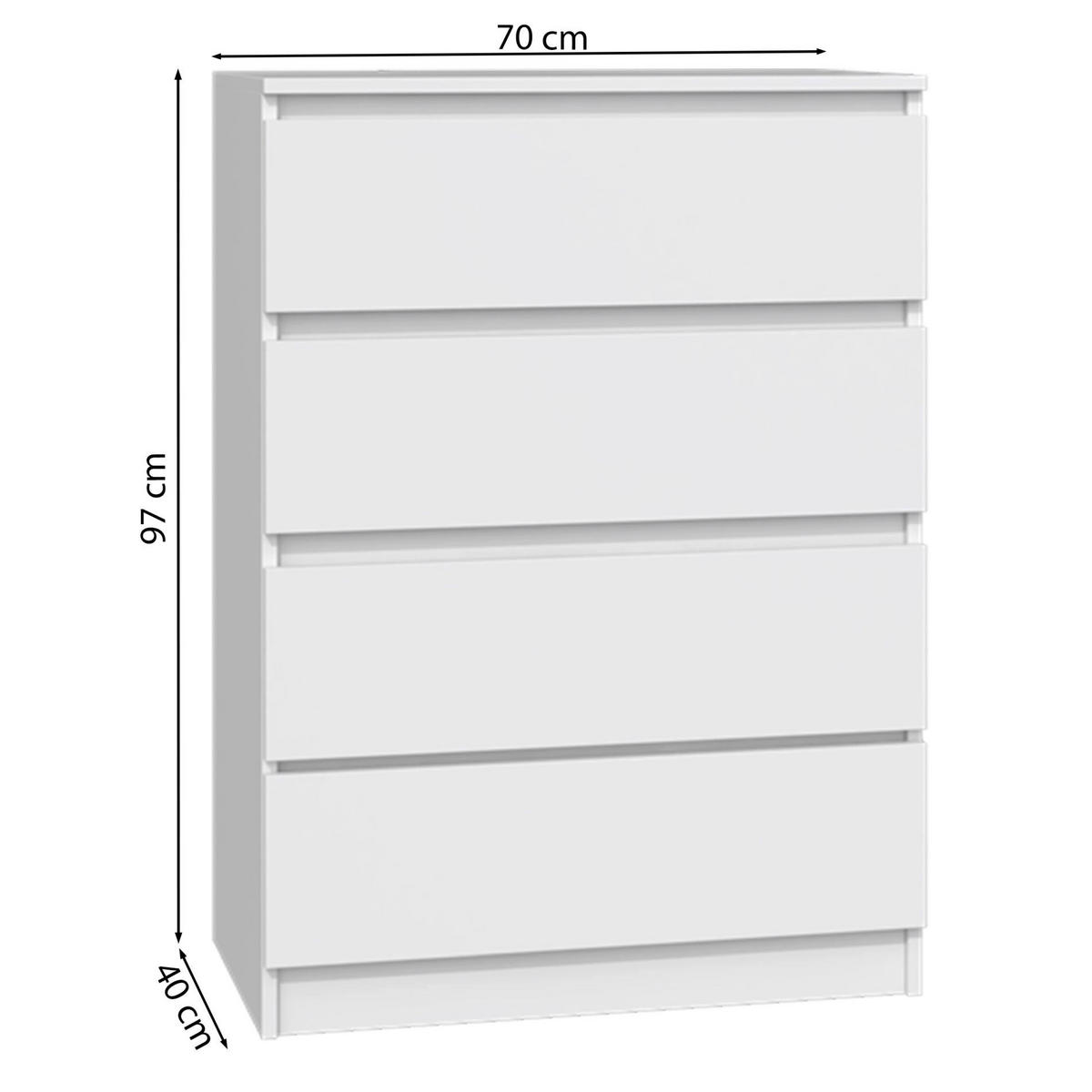 KOMMODE Malwa greige, 97 x 70 x 40 cm - Kaschmir, Holzwerkstoff (70/97/40cm) - Selsey