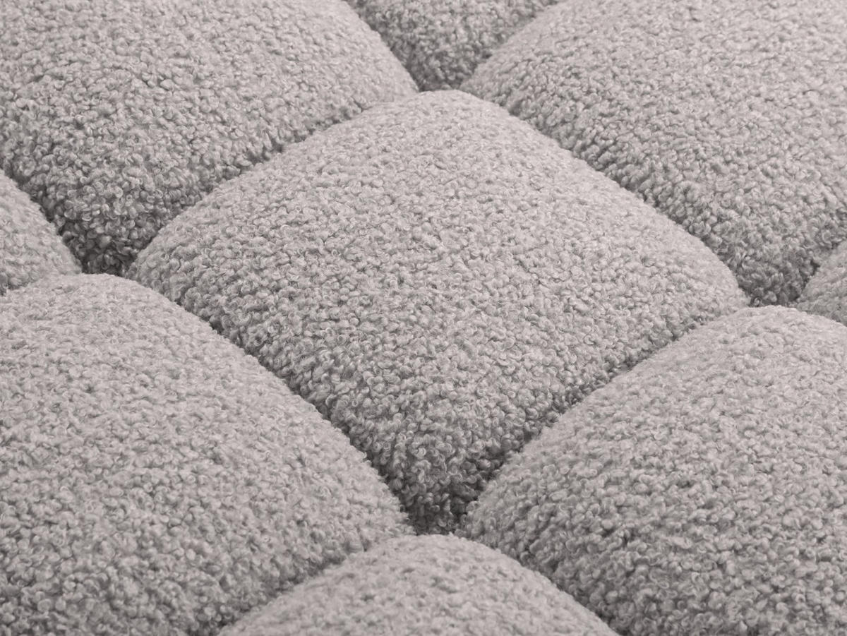 SOFA modular links Bellis aus Boucle hellgrau 4 Sitzplätze - Hellgrau, Textil (282/70/94cm) - Micadoni