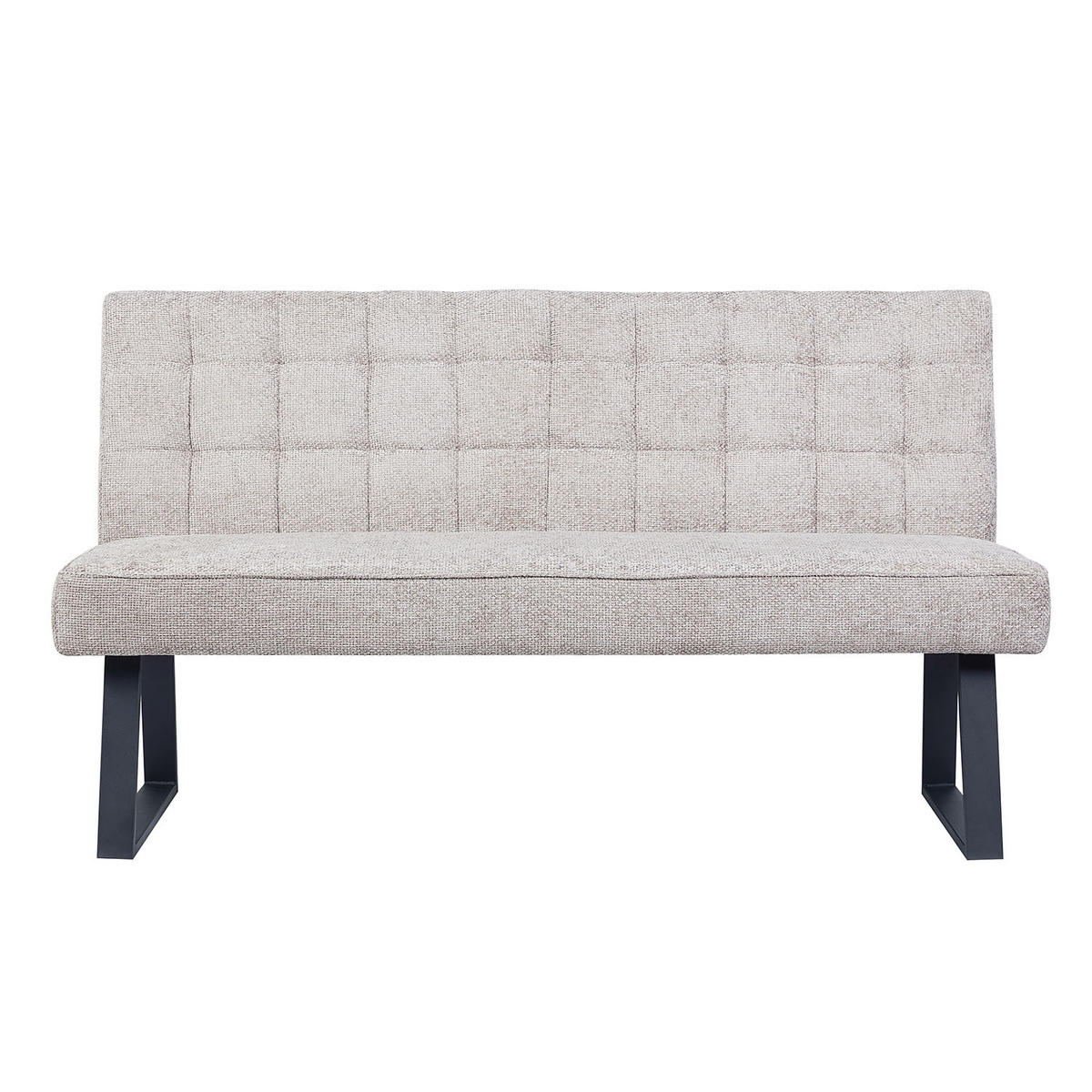 SITZBANK CLARA - Hellgrau, Metall (160/91/66cm) - DUBI Möbel