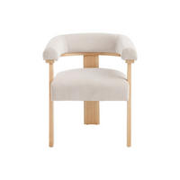STUHL - 64 cm x 60 cm - Samt, Stoff - Beige, Naturfarben Hell - LIVELIA - Beige/Naturfarben, Textil (64/78/60cm) - Vente-Unique