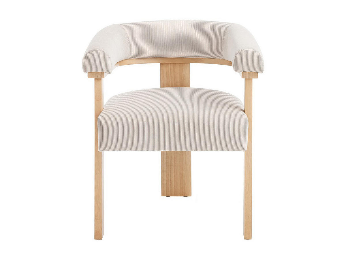 STUHL - 64 cmcm x 60 cmcm - Samt, Stoff - Beige, Naturfarben Hell - LIVELIA - Beige/Naturfarben, Textil (64/78/60cm) - Vente-Unique