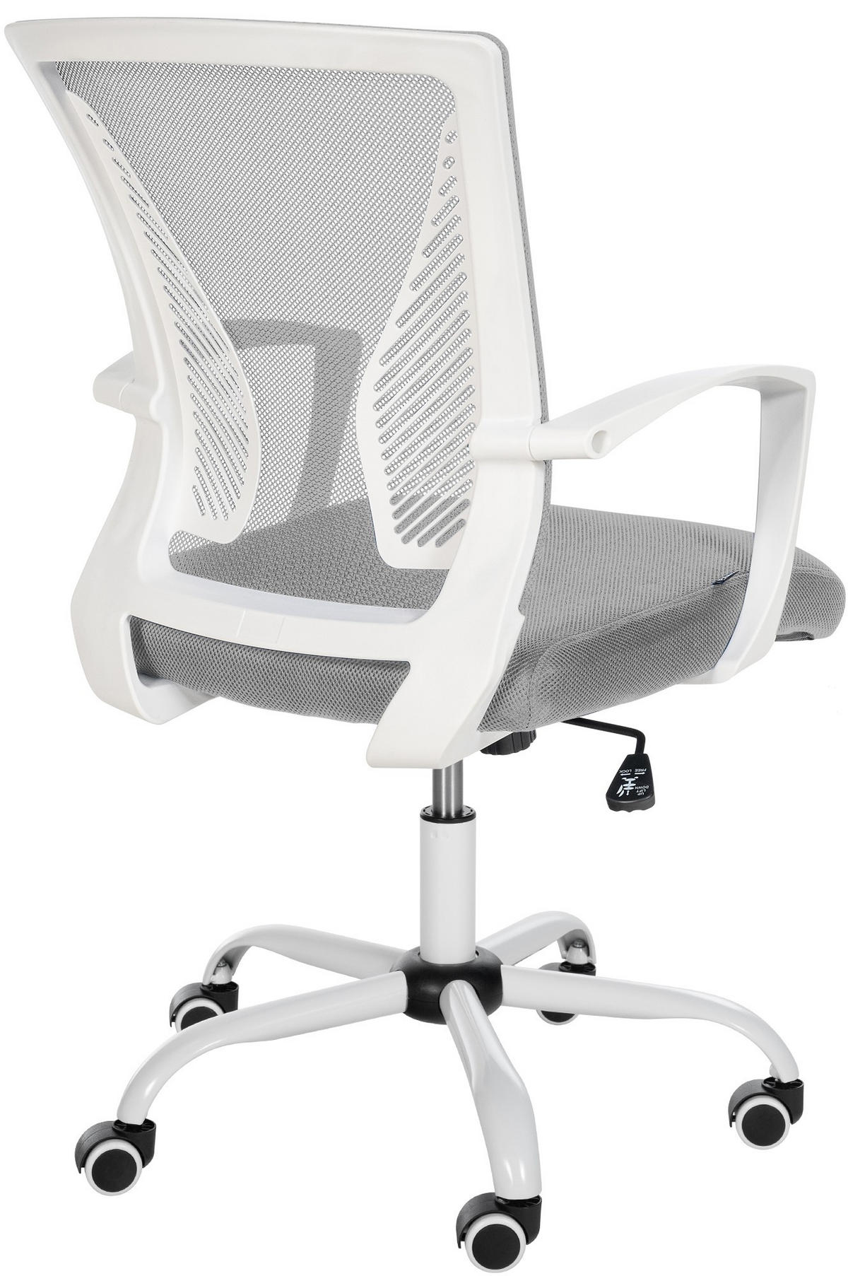 DREHSTUHL Microfaser hellgrau - Hellgrau/Weiß, Kunststoff/Textil (59/94/56.5cm) - CLP