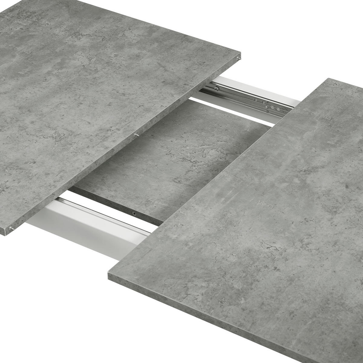 ESSTISCH OSKAR 120-160/80/76 cm Beton - Anthrazit, Holz (80/120/76cm) - B&D Home