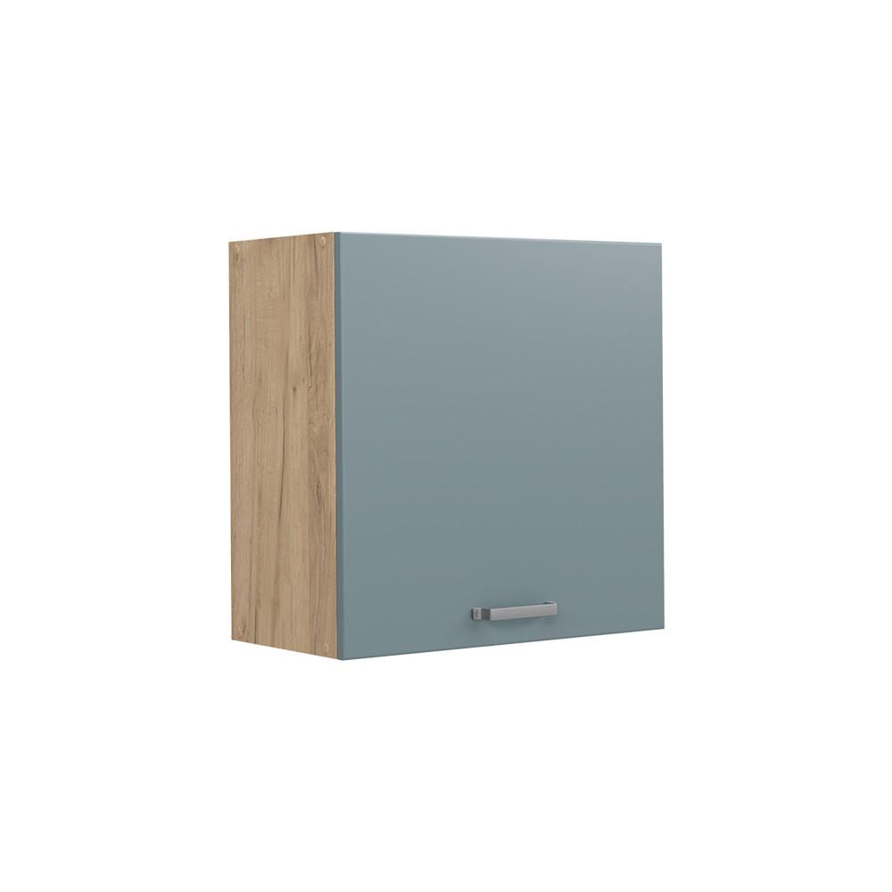 HÄNGESCHRANK R-Line, Blau-Grau/Goldkraft Eiche, 60 cm mit 1 Tür - Honigeiche/Blaugrau, Holzwerkstoff (60/60/31cm) - Vicco