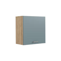 HÄNGESCHRANK R-Line, Blau-Grau/Goldkraft Eiche, 60 cm mit 1 Tür - Honigeiche/Blaugrau, Holzwerkstoff (60/60/31cm) - Vicco