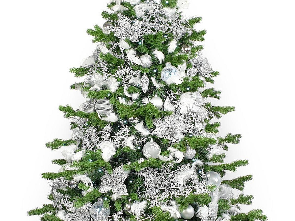 WEIHNACHTSORNAMENTE 6er-Set Ornamente Tannenzapfen silber Mix 9 cm - Silberfarben, Kunststoff (9/9/9cm) - LAALU