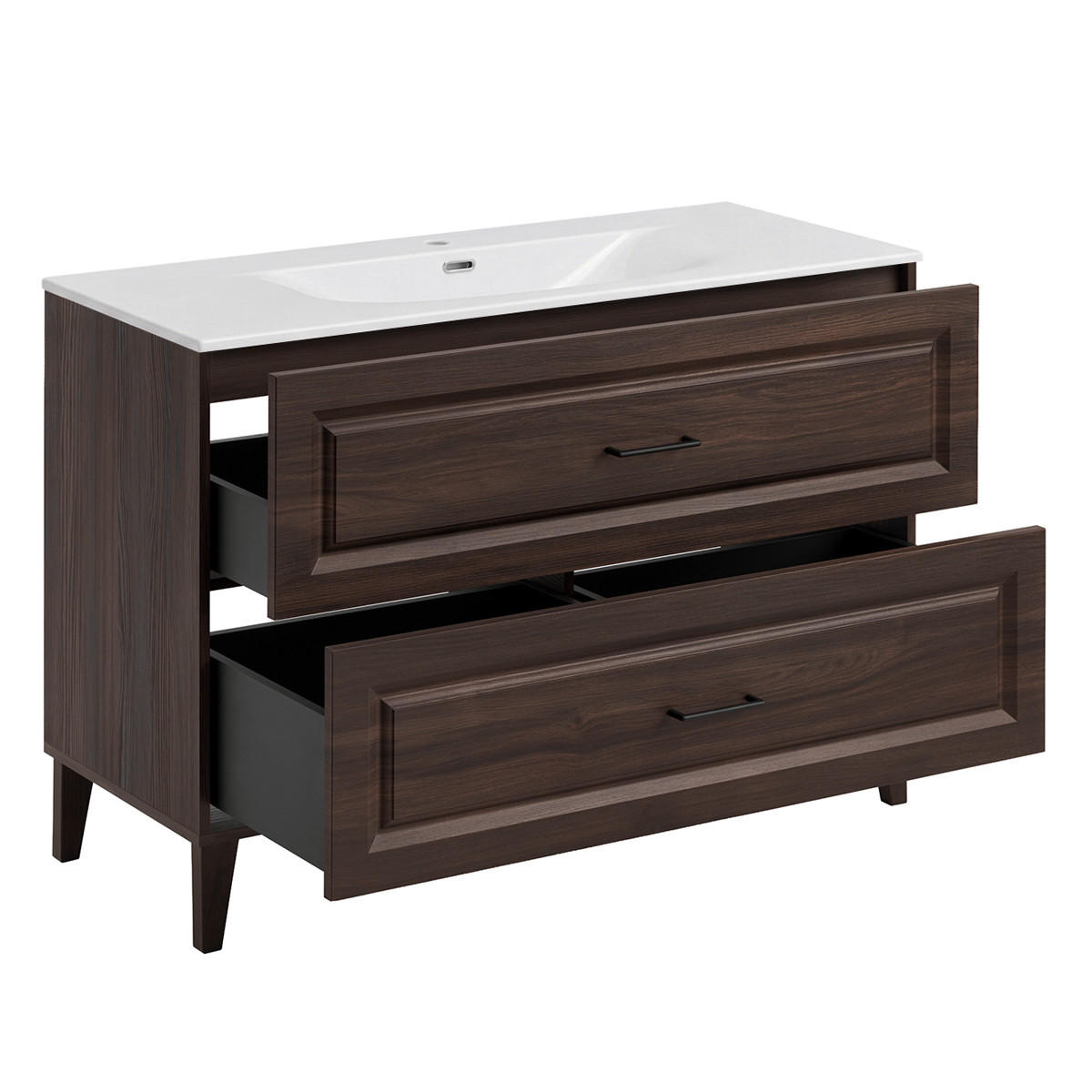 WASCHTISCH 120cm Moka Holz - Braun, Holzwerkstoff (120/82/46cm) - Petits-meubles
