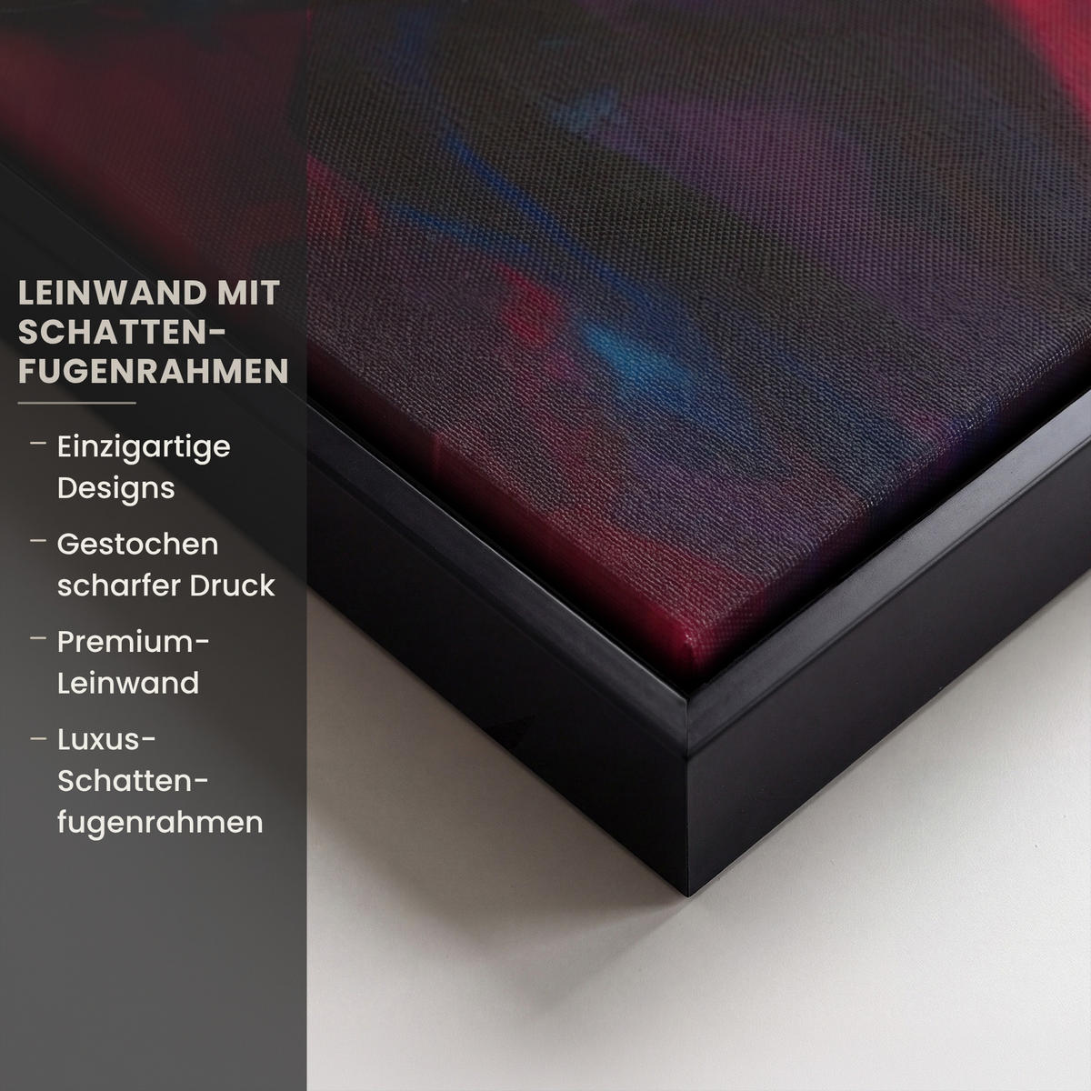 LEINWAND Bilder mit Rahmen - Wein - Frau - Stimmungsvoll - Farbenfroh - 90x60 - Bordeaux, Textil (90/60cm) - MuchoWow