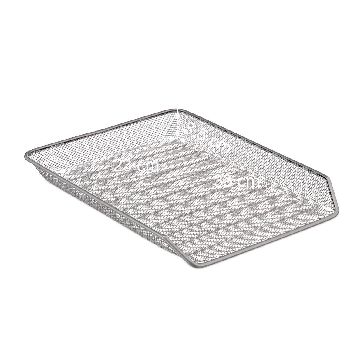 UKLADANIE súborov - strieborná, kov (30/32.5/35cm) - Relaxdays