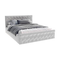 POLSTERBETT PARADISE grau - Birkefarben/Grau, Holzwerkstoff/Metall (140/200cm) - FDM