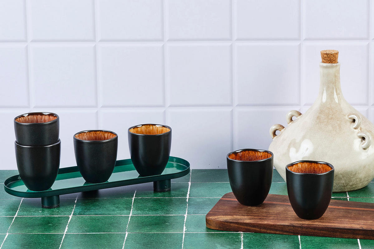 BECHER Iris 150ml - 6er-Set - Wildbraun - Braun, Keramik (0.15L) - Björn