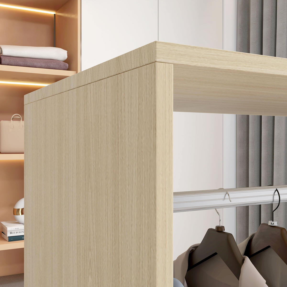 KLEIDERSCHRANK Braun 1 Stück - Braun, Naturmaterialien (40/128/60cm) - GiPP