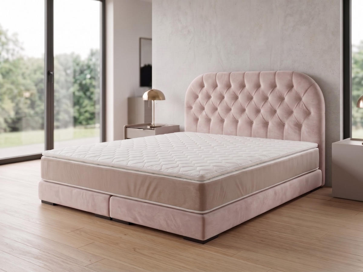 POLSTERBETT LEON4 100x 200 cm Farbe: Beige - Beige, Textil (100/200cm) - A&J MöbelLand