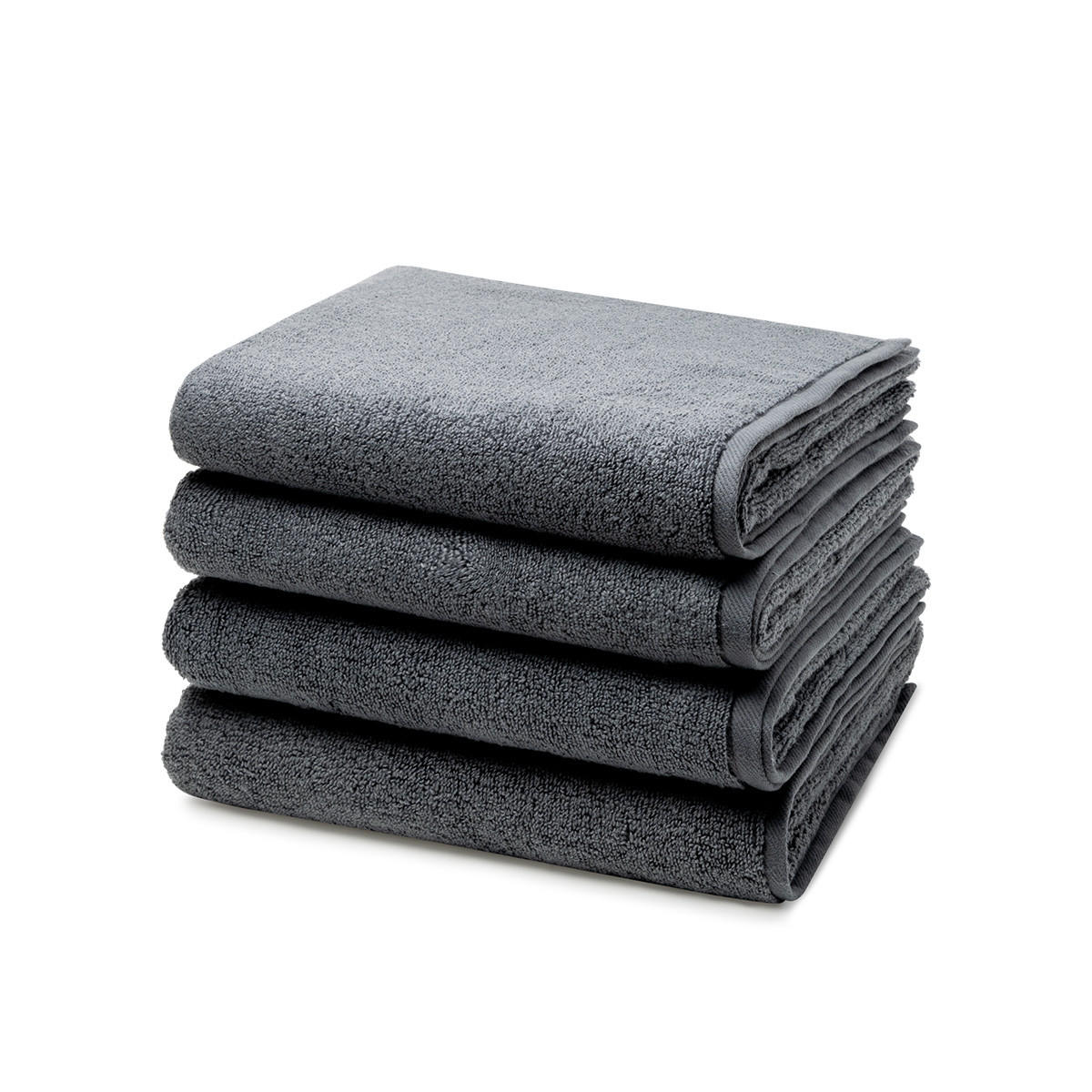 HANDTUCH Sensual Skin 4er-Set - Dunkelgrau, Textil (50/100cm) - Ross