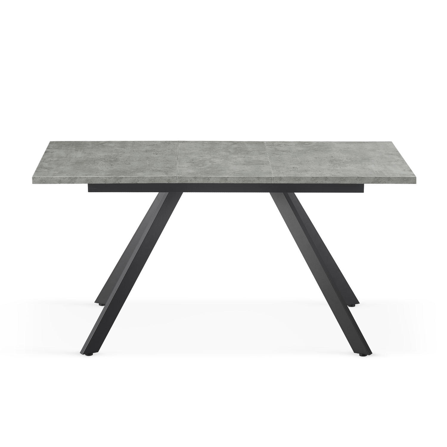 ESSTISCH LIA 120-160/80/76 cm Beton - Anthrazit, Holz (80/120/76cm) - B&D Home