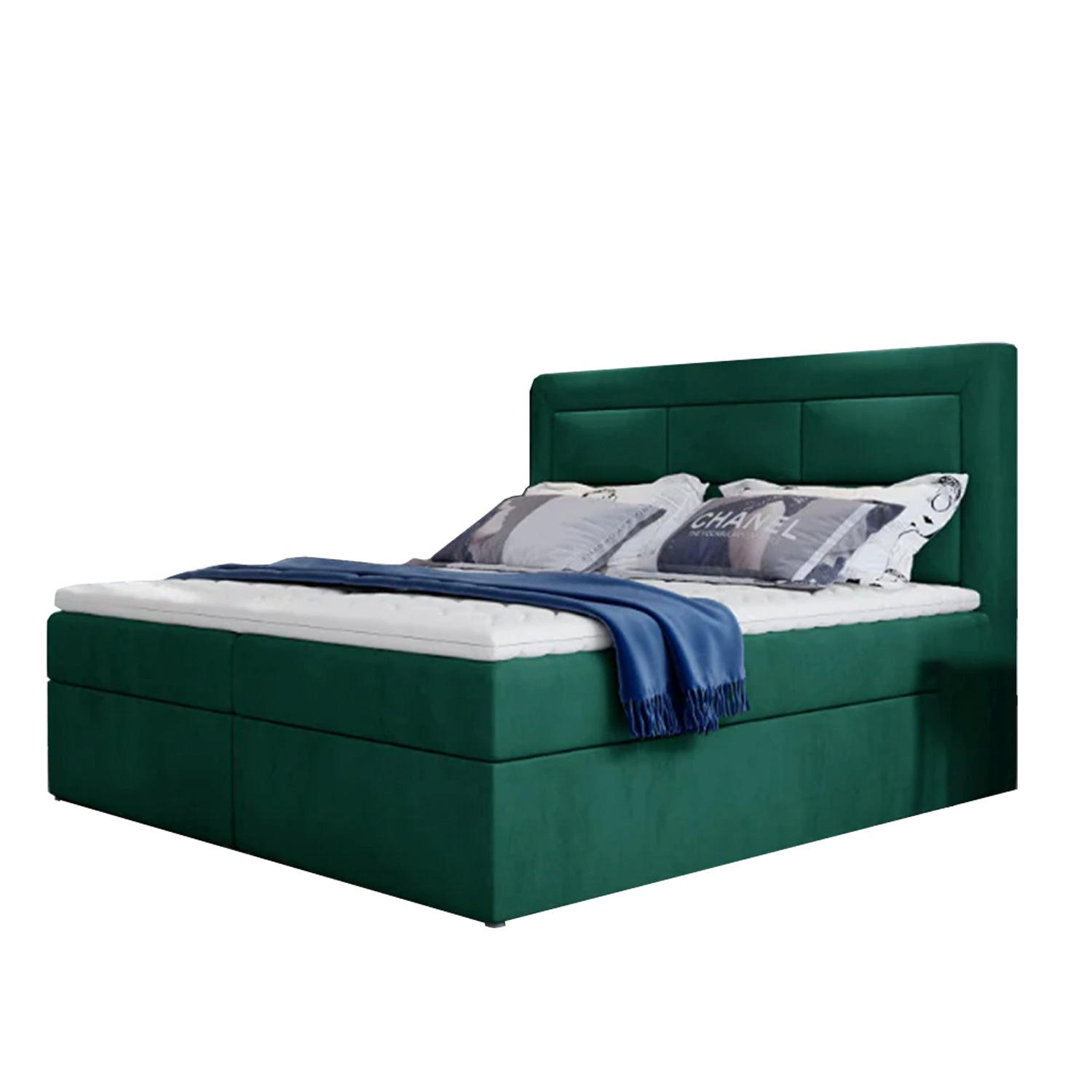 BOXBETT Vivre Bonellfederkern - Grün, Holz/Holzwerkstoff (160/200cm) - Best For Home