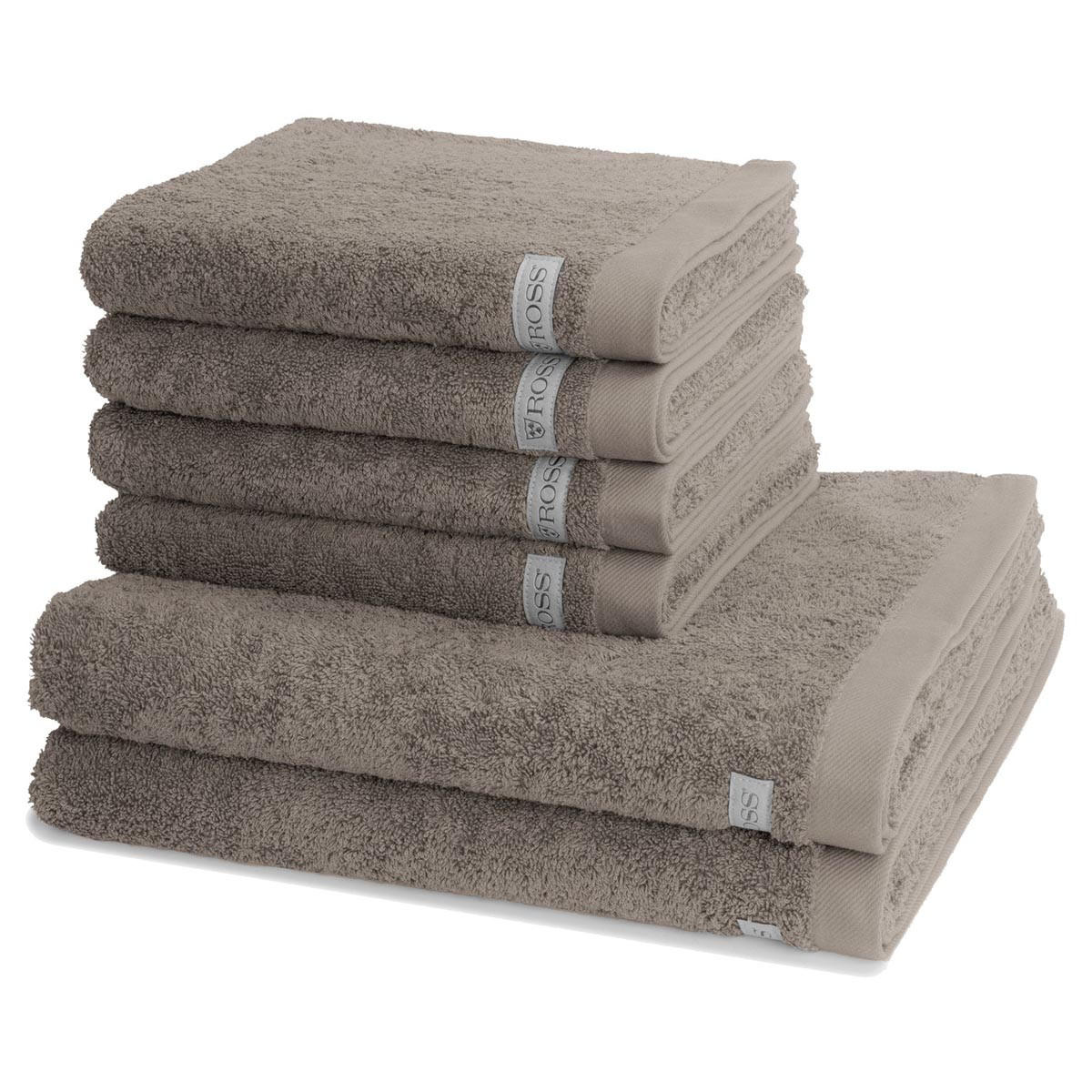 FROTTIERSET Sinfonie 6-teilig - Taupe, Textil (50/100cm) - Ross