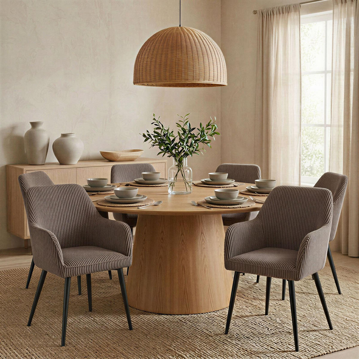 ESSZIMMERSTÜHLE VERONA 2er-Set taupe - Taupe, Textil (59/85/63cm) - IDIMEX