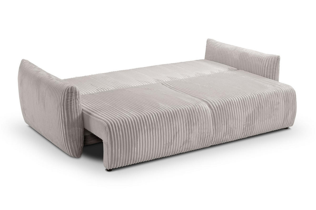 SOFA Hallora - Asche (Tilia 86) - Hellgrau, Holzwerkstoff (240/88/108cm) - Möblo
