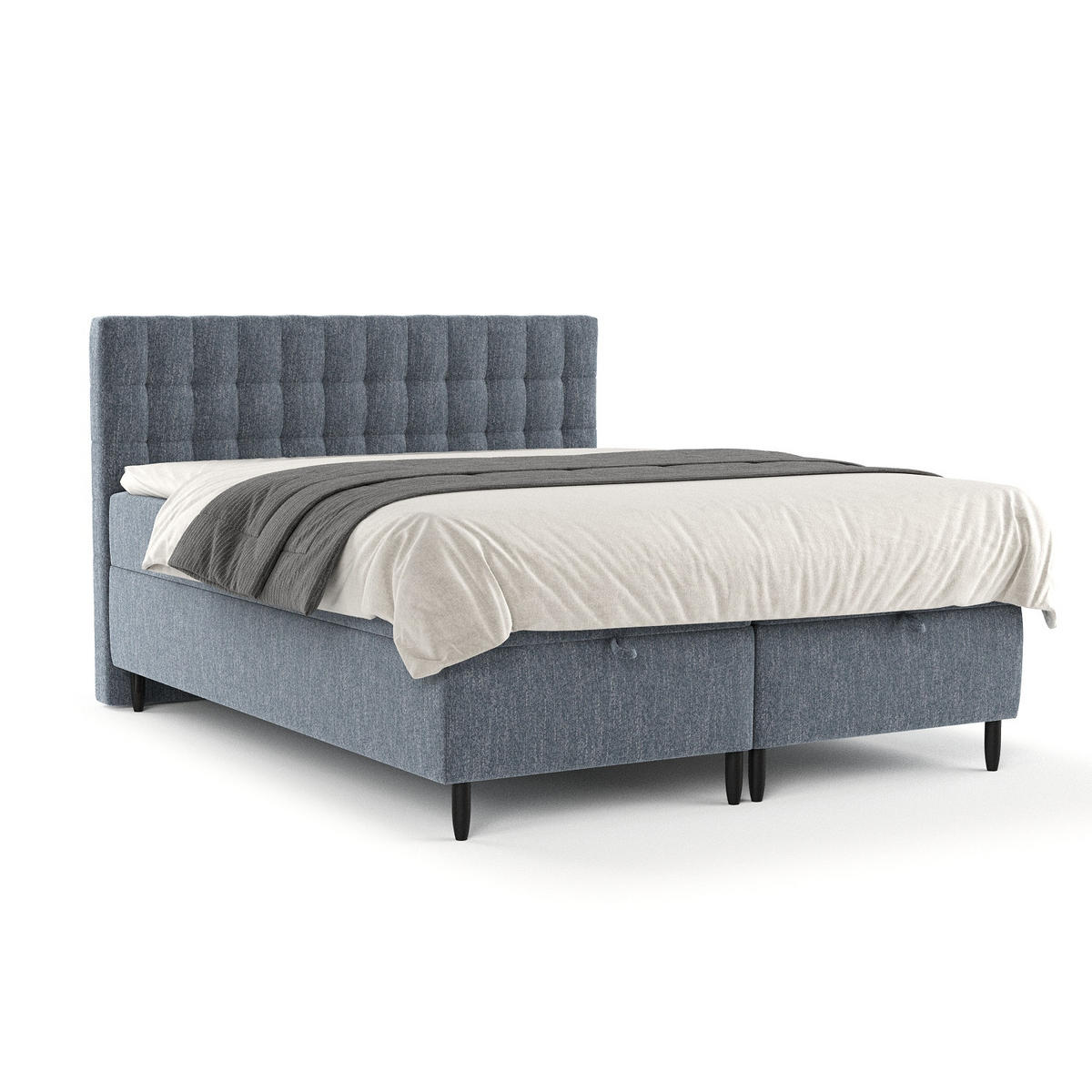 BOXBETT Milo Blau 160/200 cm - Blau/Schwarz, Holz/Holzwerkstoff (160/200cm) - Maison de Reve